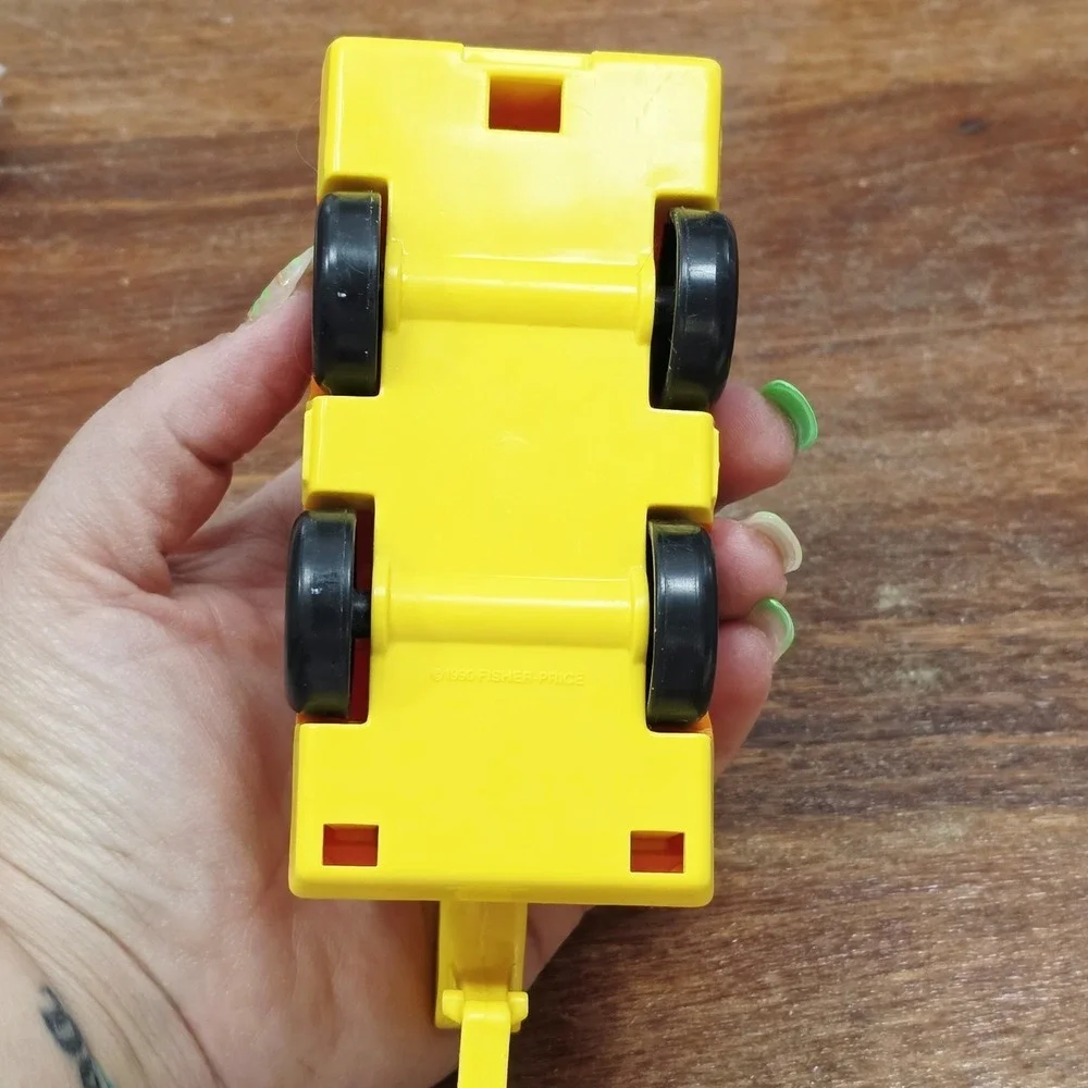 Vintage Fisher Price Little People Construction Backhoe Excavator Worker Figure